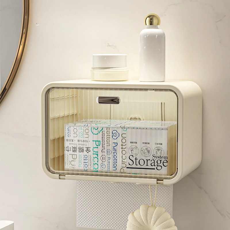 Tuvalet Su Geçirmez tuvalet kağit kutu Banyo Duvar Asılı Doku Kutusu Depolama Rafı Kağıt Çekmece Yaratıcı Yüz Havlusu saklama kutusu