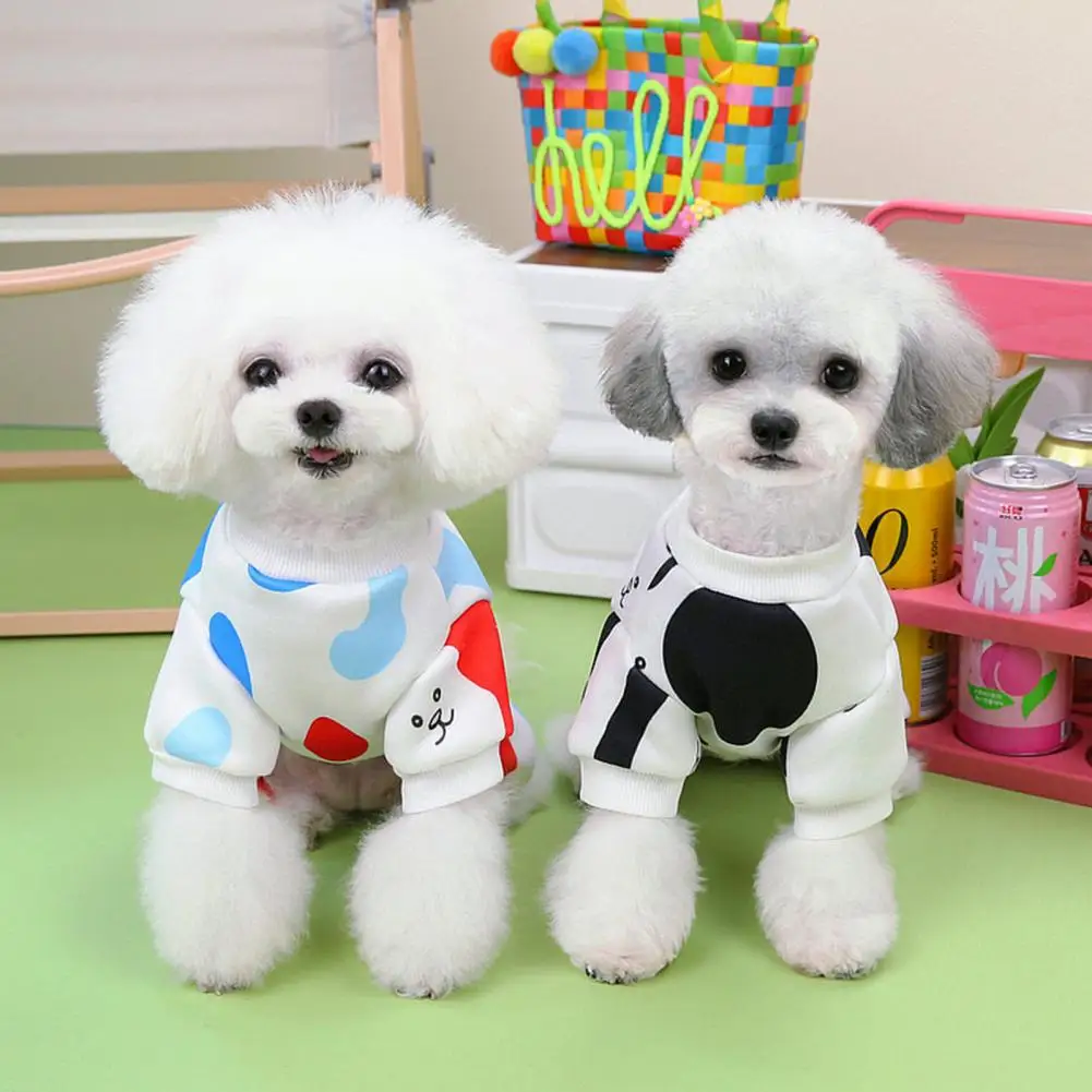 Köpek Giyim Kapalı Açık Hava Etkinlikleri için Sıcak Rahat Pet Onesies Köpekler için Moda Pet Köpek Pijama Sevimli Baskılı Küçük