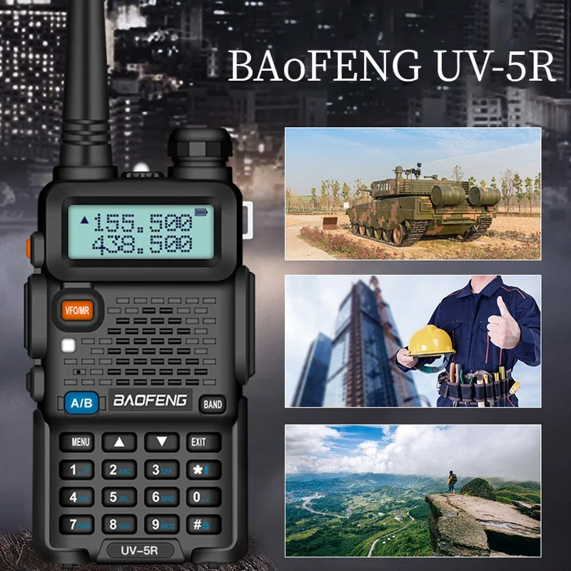 Baofeng UV-5R 8W Gerçek Yüksek Güç 8 / 5W Güçlü Walkie Talkie Uzun Menzilli 16km Çift Bant İki Yönlü Telsiz CB Taşınabilir UV5R Avcılık