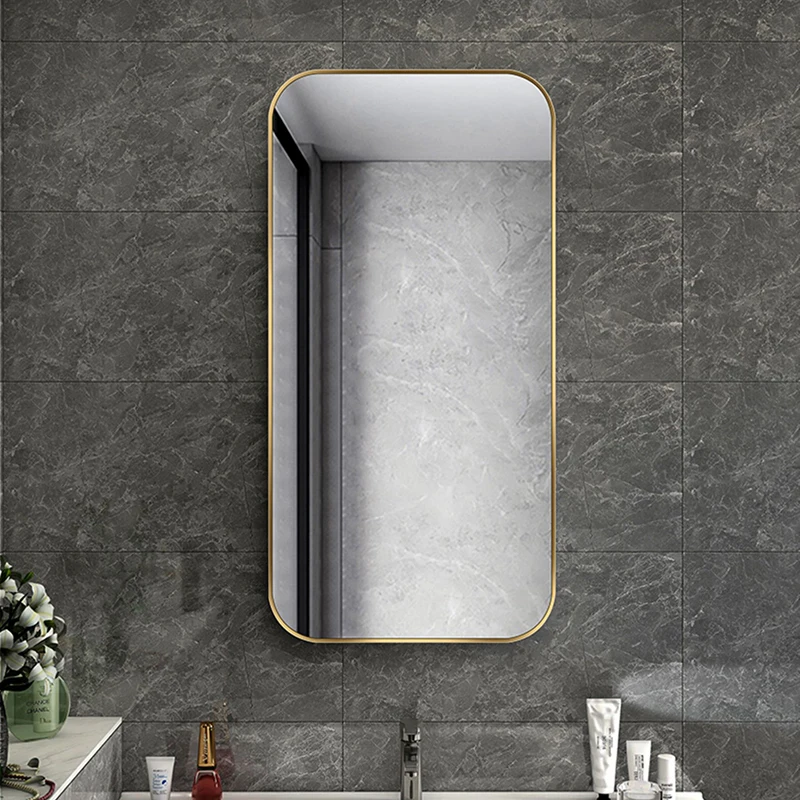 Modern Ayna Duvar Sticker Banyo Askısı Büyük Makyaj makyaj masası aynası Duş Tıraş Specchio Da Bagno Ev Yapımları