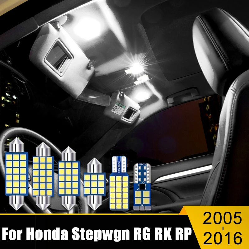 Honda Stepwgn RG RK RP için 2005 2006 2007 2008 2009 2010 2011 2012 2013 2014 2015 2016 12V LED araba okuma lambaları gövde lambaları