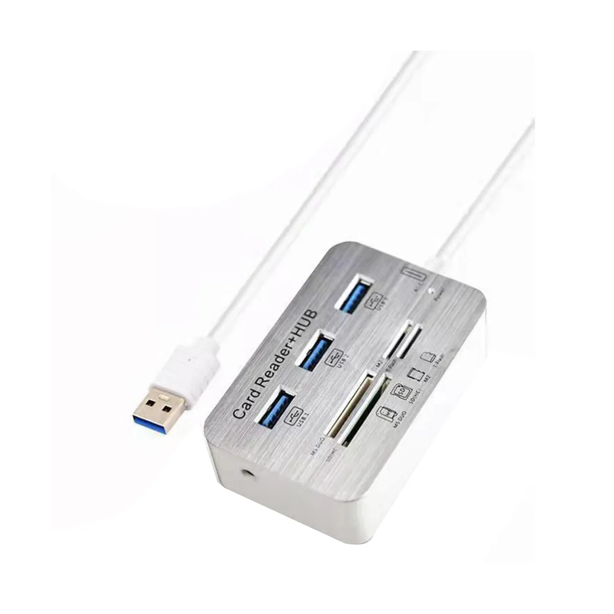 7 in 1 Yerleştirme İstasyonu 3 Port USB 3.0 Hub 4 Port kart okuyucu Micro-SD için M2 MS U Disk Dizüstü PC için Fare Klavye