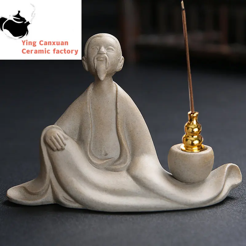 Yaratıcı Seramik Çay Hayvan Figürü heykeli çömlek Süsler ev bahçe dekoru Masaüstü El Sanatları Çin Çay Töreni Aksesuarları