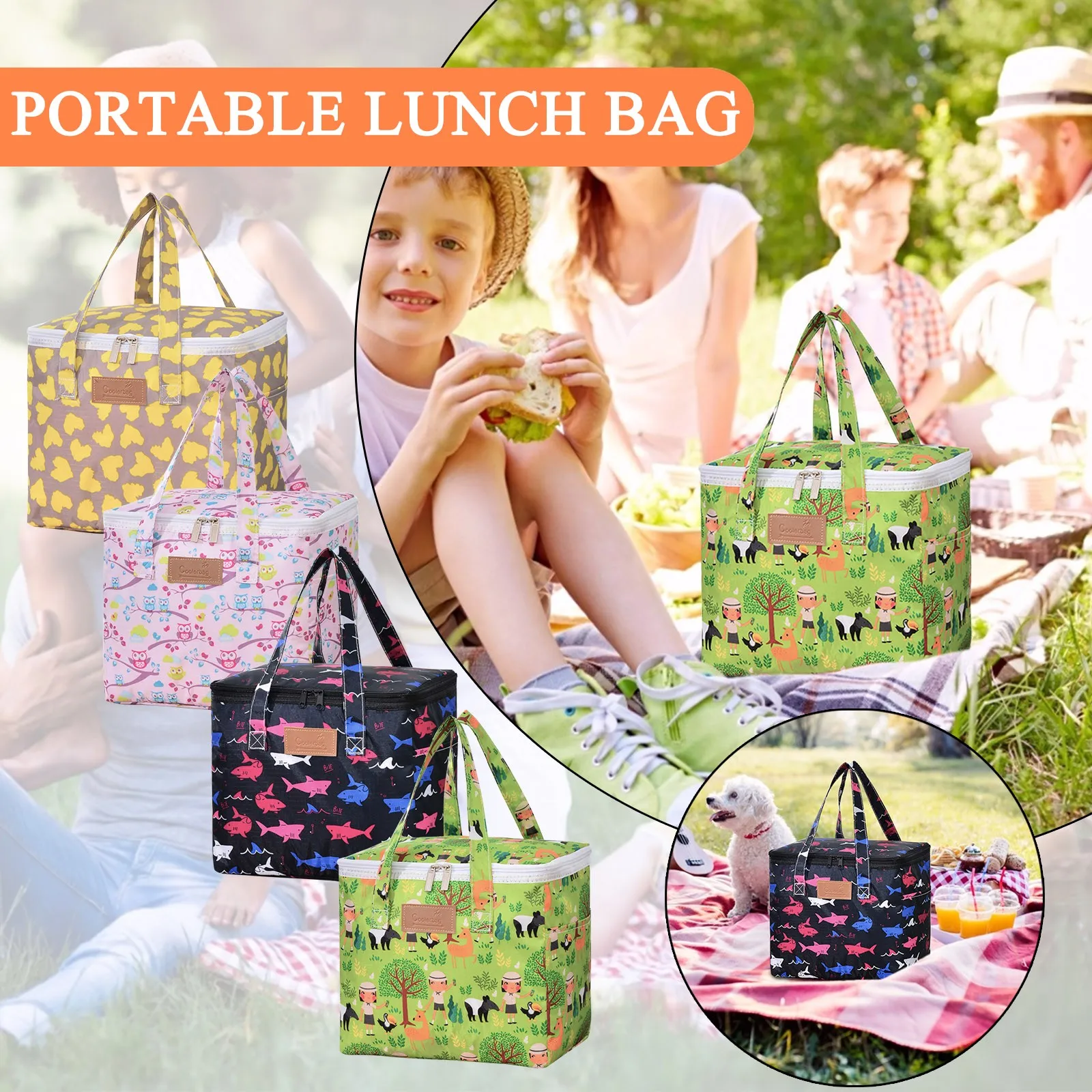 Tote Açık Çanta Kutusu Yalıtım Gıda Termal saklama çantası Öğle Yemeği Piknik Kamp Öğle Yemeği Çantası Erkekler Öğle Yemeği Çantası İş için Yalıtımlı