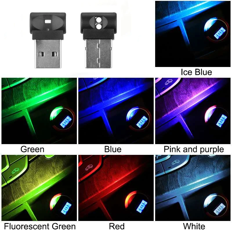Mini USB LED araba ışık oto iç atmosfer ışığı dekoratif suzuki peugeot 208 için vauxhall astra j honda civic 2006-2011 a