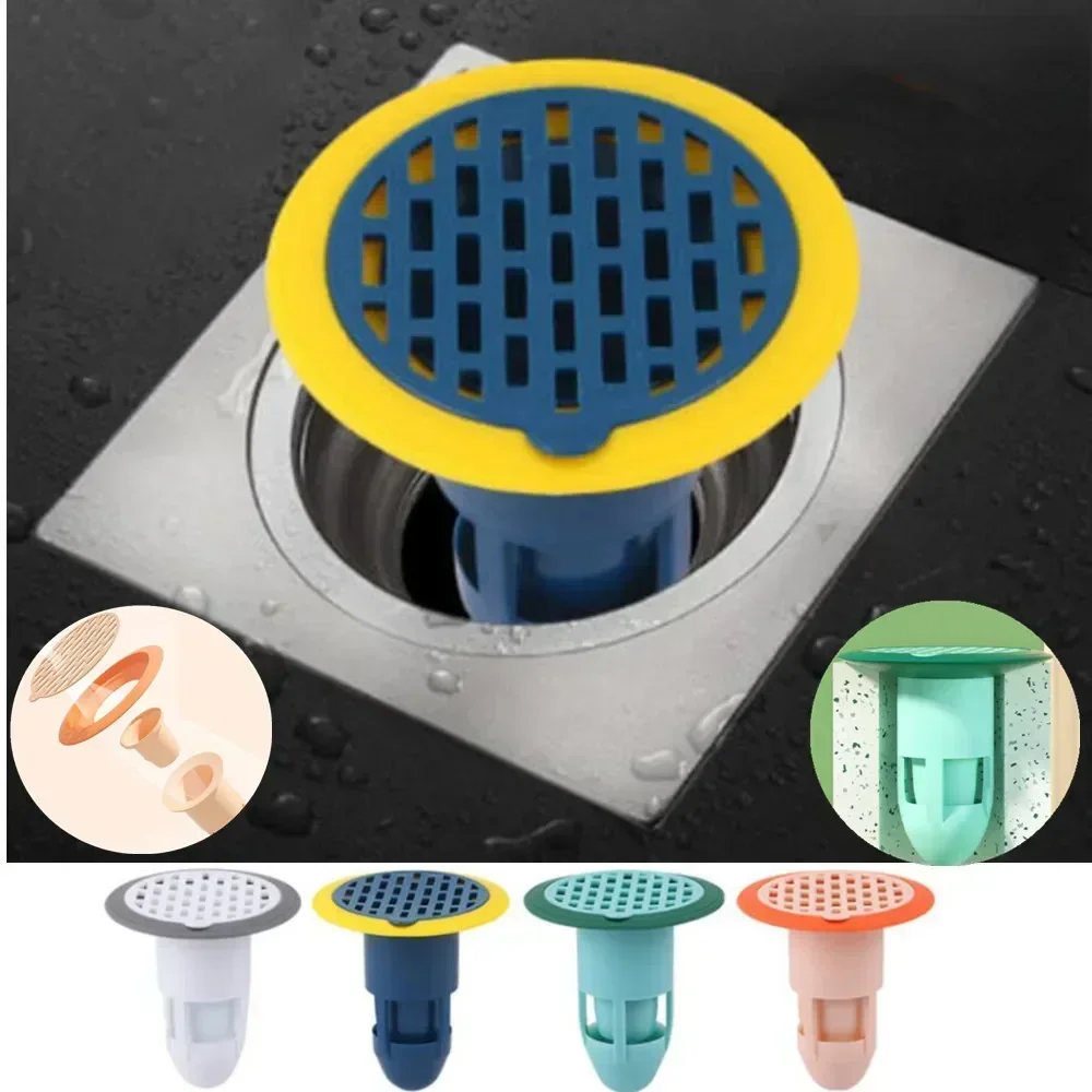 Yeni Banyo Duş zemin süzgeci Kapağı Fiş Tuzak Silikon anti-koku Lavabo Banyo Su Tahliye Filtresi Böcek Önleme Deodorantı
