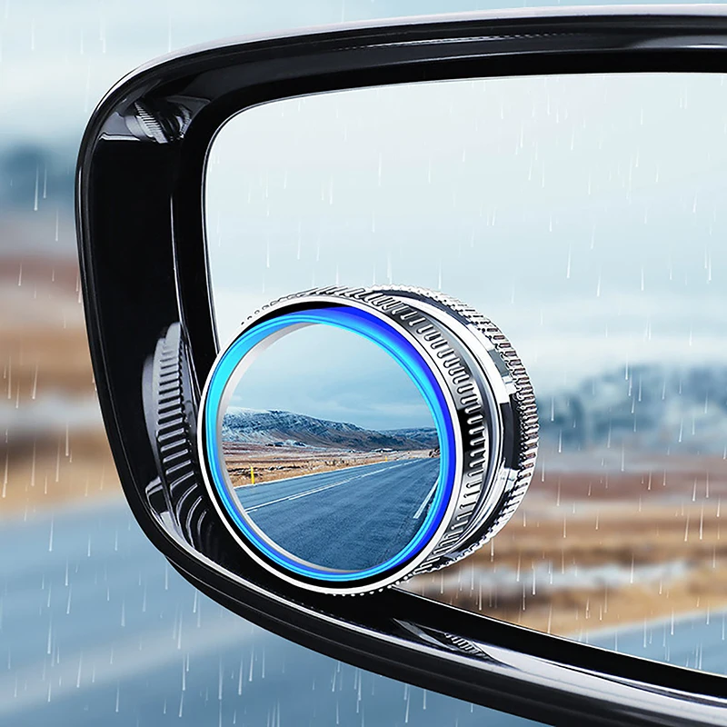 2 Adet 360 Derece Ayarlanabilir Yuvarlak Çerçeve Dışbükey Kör Nokta Ayna Güvenlik Sürüş Geniş açılı Şeffaf dikiz aynası Oto Aksesuarları