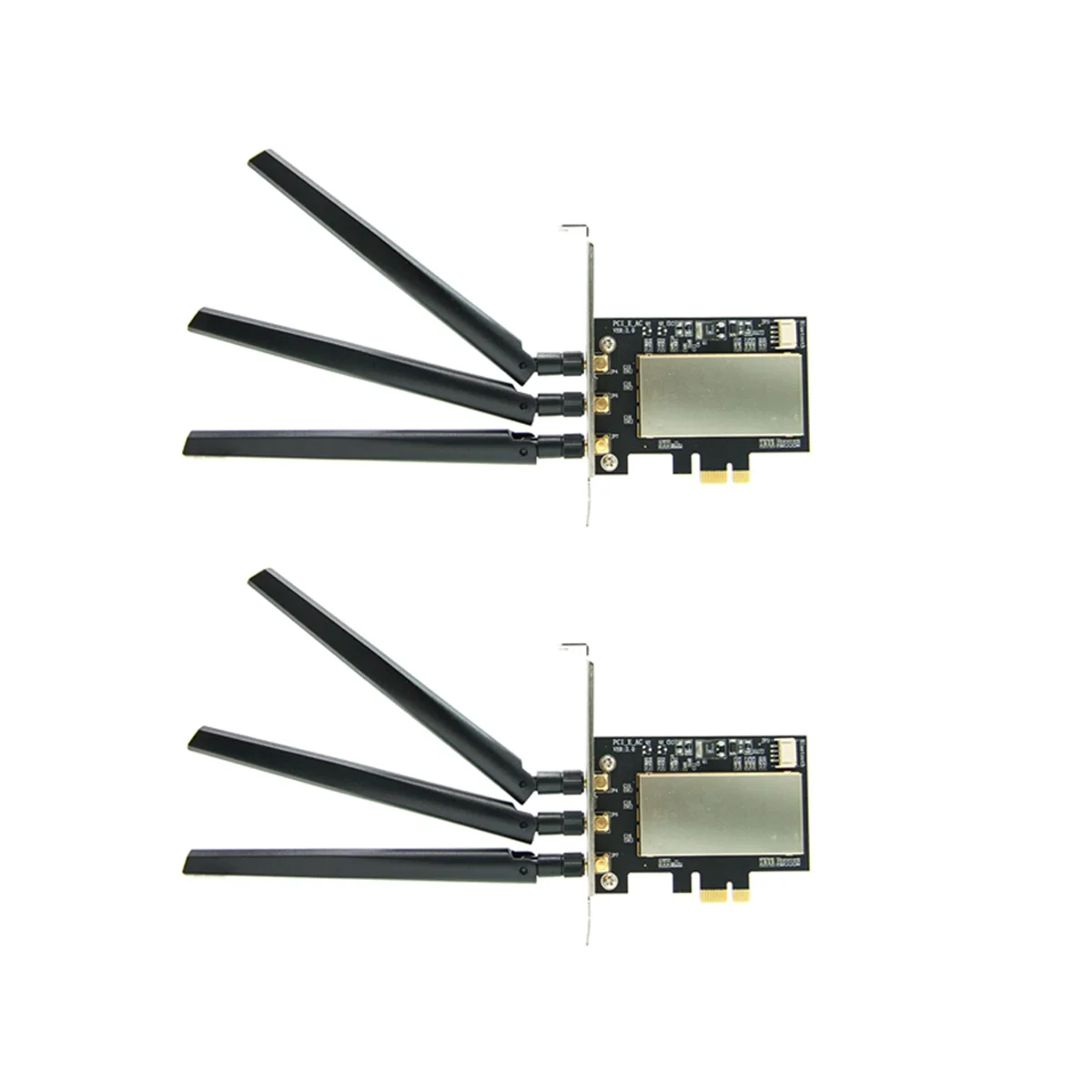 2X Broadcom Bcm94360CSAX Bcm943602CS Bcm94331CSAX WLAN Kartı Masaüstü PCI-E Dönüştürücü Adaptör + Anten