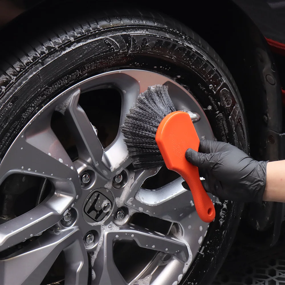 (Tek Satış)SPTA Araba tekerlek fırçası Otomatik Detaylandırma Temizleme Fırçası Araba Tekerleği İçin Naylon Kıllar Jant Fırçası Araba Tekerleği Jant Temizleme