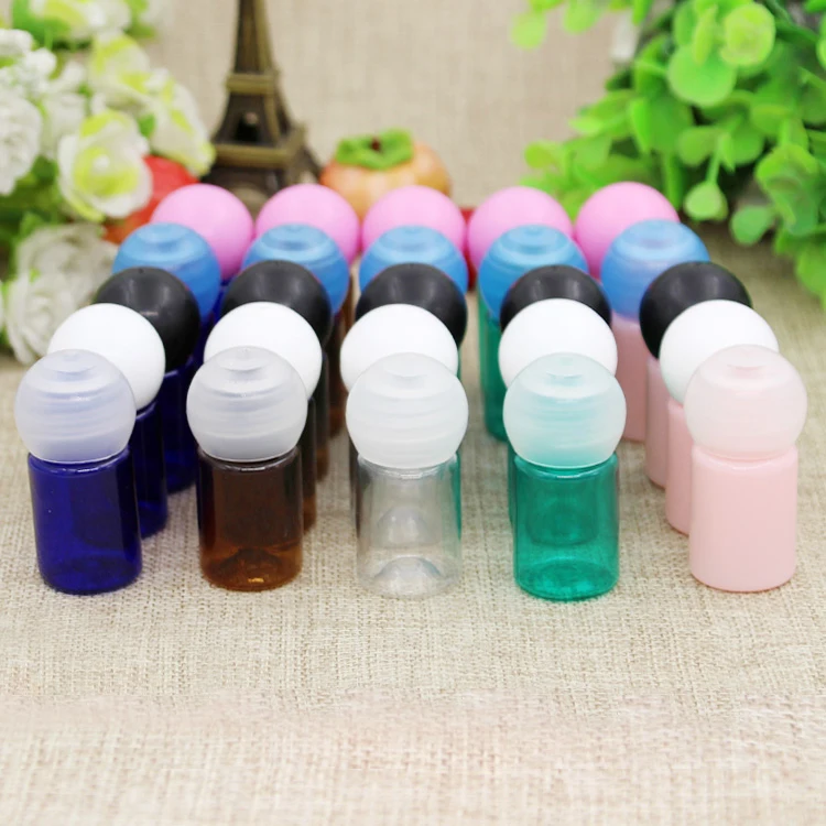 10/50/100 adet mini DIY 5ml plastik doldurulabilir ambalaj şişeleri Top kapaklı kapak Boş kozmetik sıvı kabı örnek şişeler