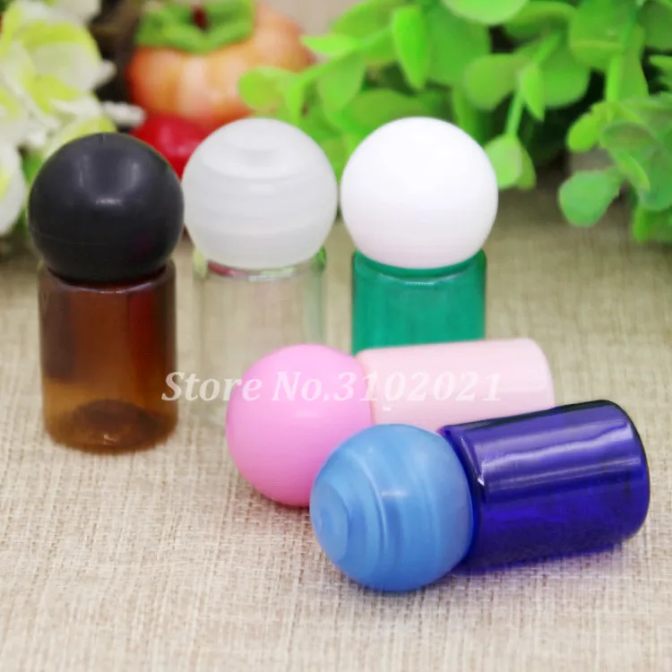 10/50/100 adet mini DIY 5ml plastik doldurulabilir ambalaj şişeleri Top kapaklı kapak Boş kozmetik sıvı kabı örnek şişeler