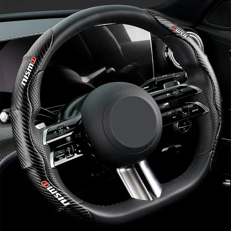 Araba direksiyon kılıfı Karbon Fiber Spor Ultra ince kaymaz Kart Kapağı Citroen C2 C3 C4 C5 X7 Berlingo Xsara C8 C4L DS3