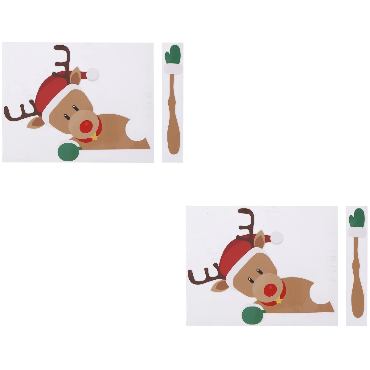 2 adet Yaratıcı Noel Baba cam sileceği Sticker Narin araç ön camı Sallayarak Kol Silecek Çıkartması Araba Dekorasyon (Stil 3)
