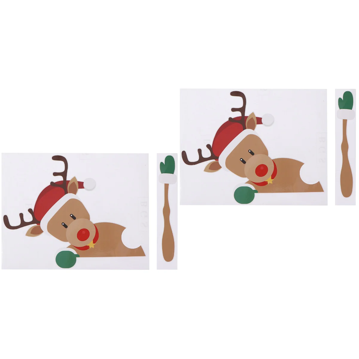 2 adet Yaratıcı Noel Baba cam sileceği Sticker Narin araç ön camı Sallayarak Kol Silecek Çıkartması Araba Dekorasyon (Stil 3)