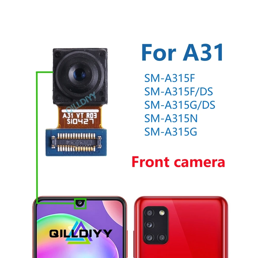 Orijinal Kamera Modülü Samsung Galaxy A31 A315 A315F Arka Büyük Ana Arka Ön Arka Selfie Kamera Flex Kablo Parçaları