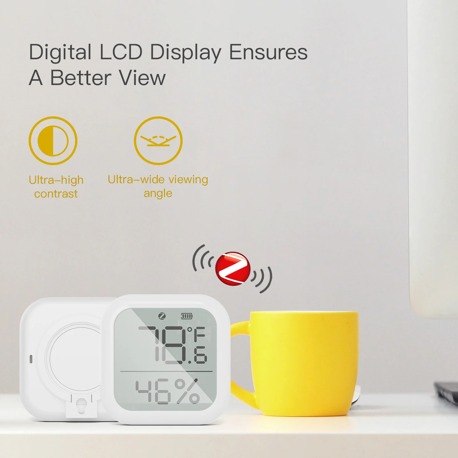 MOES Tuya ZigBee Akıllı Ev Sıcaklık Ve Nem Sensörü İle LED Ekran İle Çalışır Google Asistan ve Tuya Akıllı APP