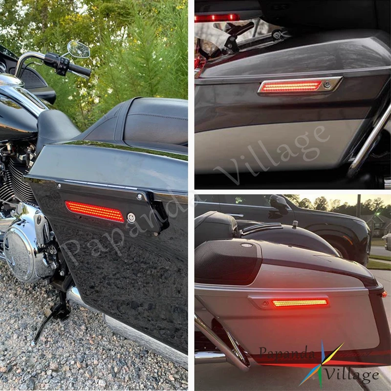 Motosiklet LED Heybe reflektörler Mandalı Akan Fren Dönüş sinyal ışıkları İçin Harley Electra Glide Ultra Sınırlı FLHTK FLHTKL