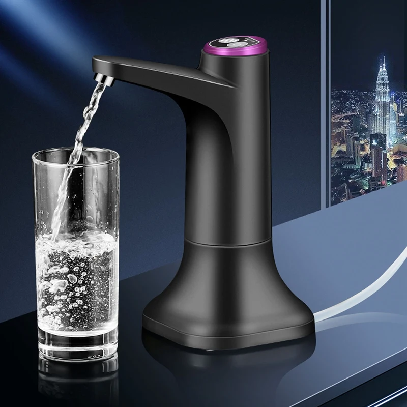 Elektrikli Su Şişesi Pompası Tabanı İle USB su sebili Taşınabilir Otomatik Su Pompası Kova Şişe Dağıtıcı