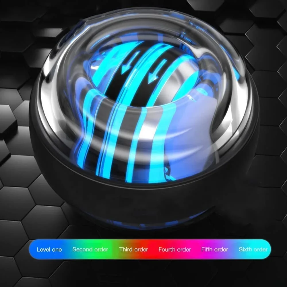 Gyro Ballwith LED Çoklu Renkler, Otomatik Start Güç Bilek Eğitmen Topu, egzersiz için Kas Gücü Erist ve Önkol