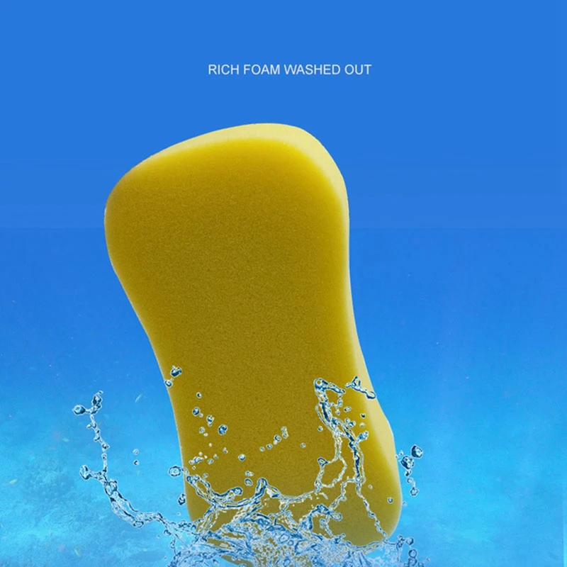 Araba yıkama süngeri Ekstra Büyük Boy Yıkama Selüloz Süper Emici Çok Kullanımlı Temizleme Süngeri-Sarı 10 Paket