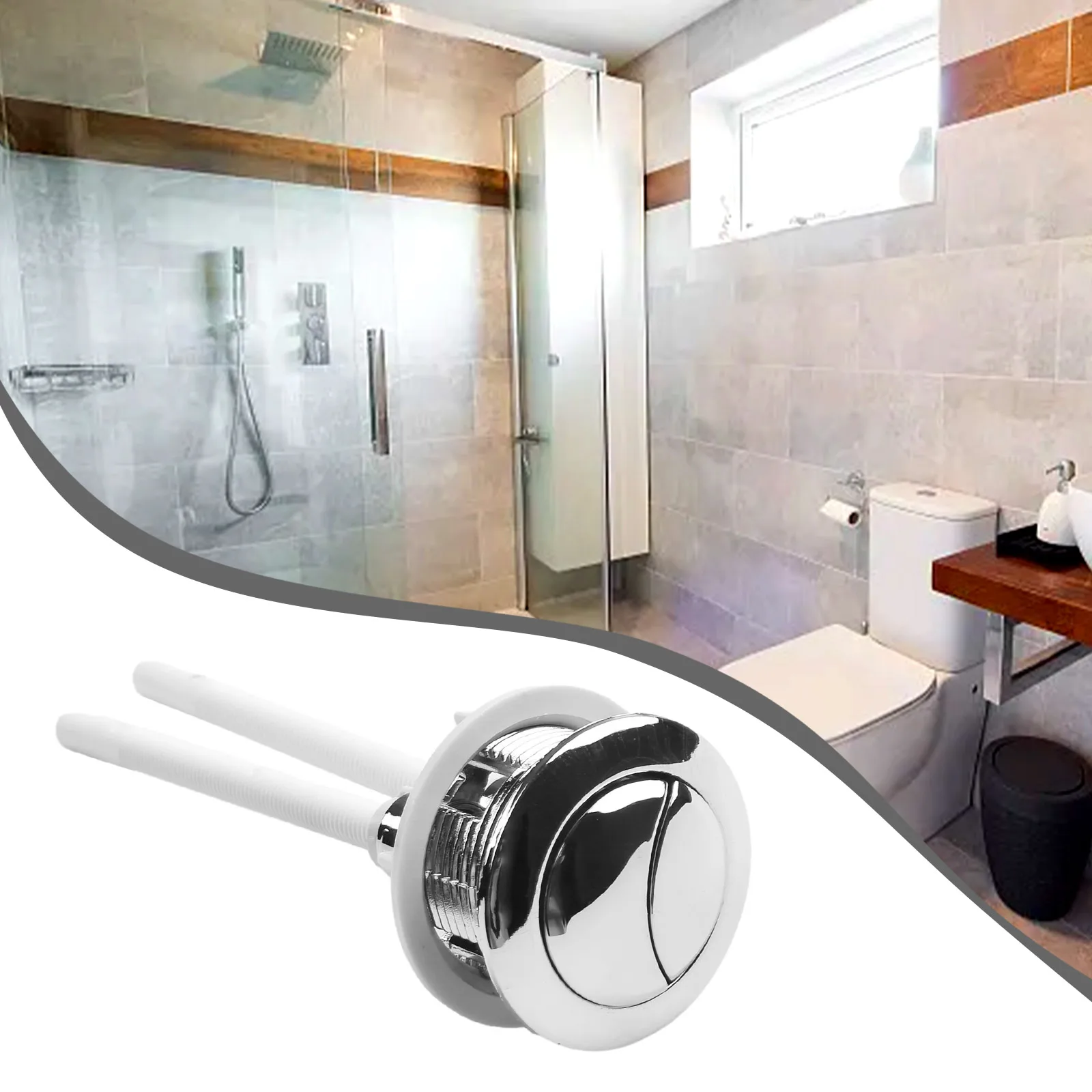 38mm Banyo Tuvalet Basma Düğmesi Çift Sifonlu Tuvalet Tankı Vana Basma Düğmesi Tuvalet Aksesuarları Su Tasarrufu Sarnıç