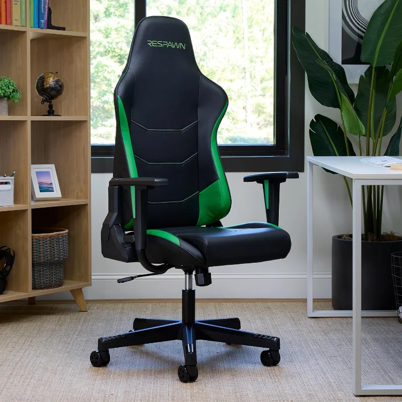 RESPAWN 110 Ergonomik oyun sandalyesi-Yarış Tarzı Yüksek Geri pc bilgisayar Masası Ofis ve Açı Kilidi-2023 Yeşil