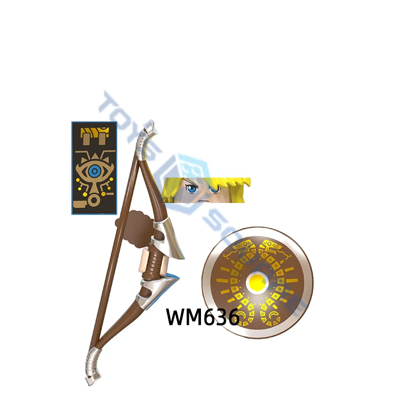 Kalkan Kılıçlı Okçu Oyun Modeli Blokları MOC Tuğla Seti Hediyeler Oyuncaklar Çocuklar İçin WM6053