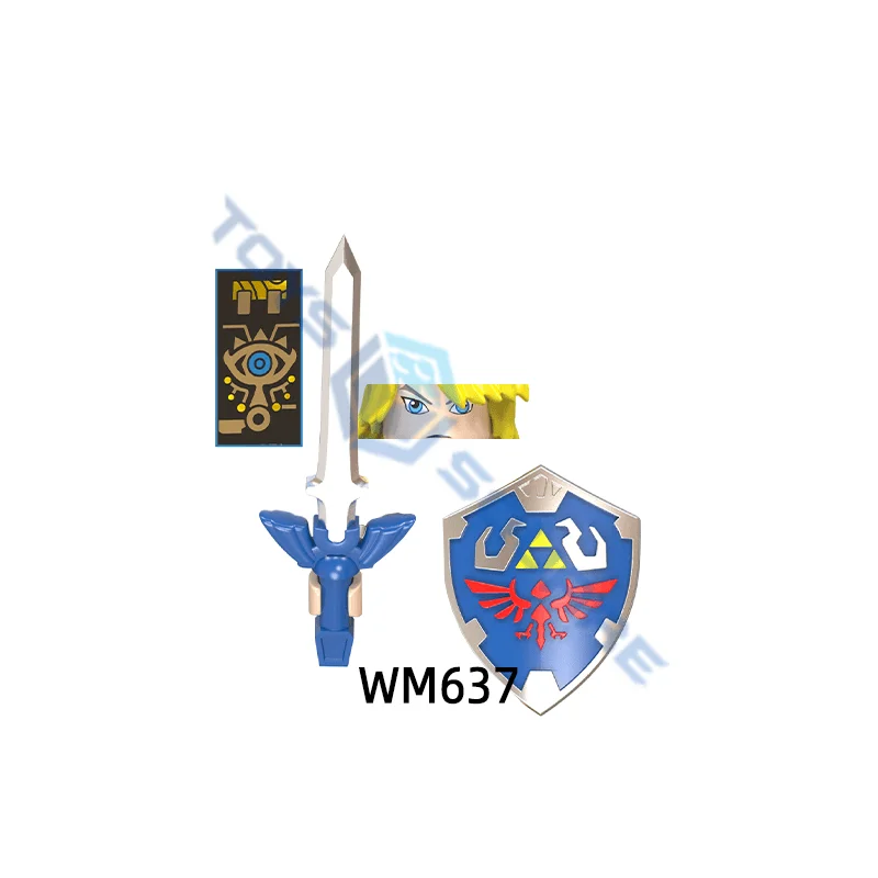 Kalkan Kılıçlı Okçu Oyun Modeli Blokları MOC Tuğla Seti Hediyeler Oyuncaklar Çocuklar İçin WM6053