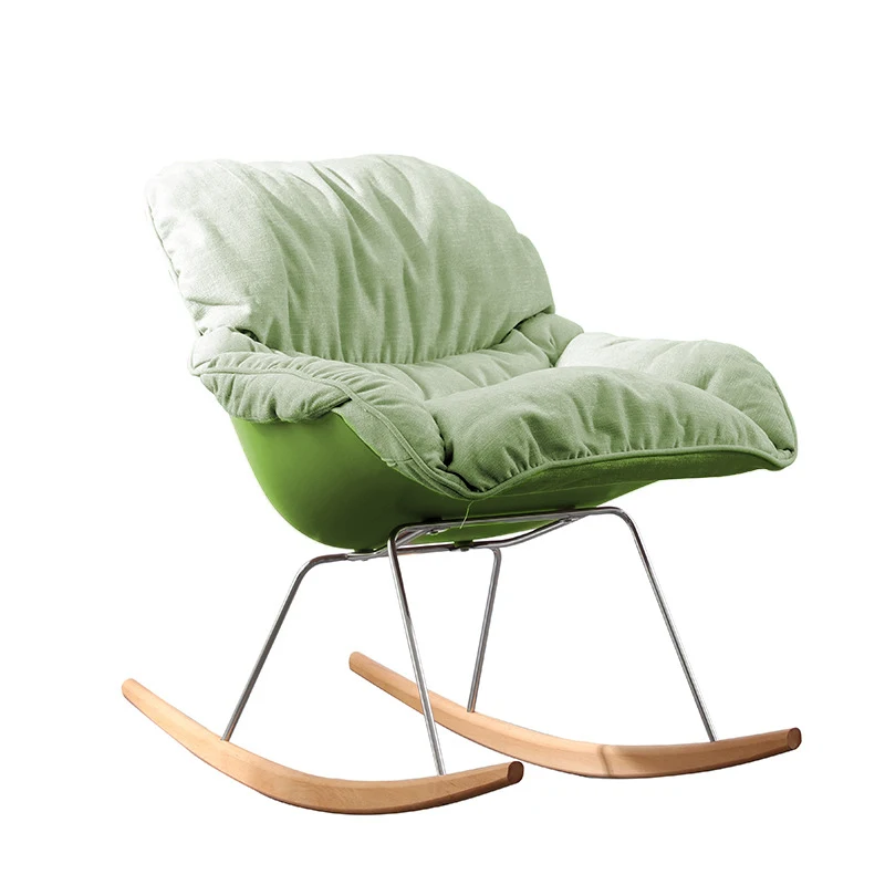 Yeşil Kumaş Güverte Sallanan Oturma Odası Sandalye Relax
