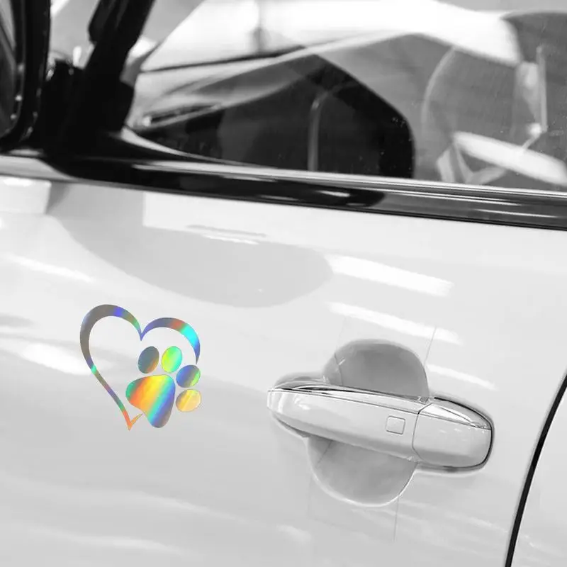 Kalp Çıkartmaları Arabalar İçin Pencere Su Geçirmez Etiket Çıkartmaları Köpek Pençe Baskı Vinil Araba Sticker Yapıştırıcı Arabalar Kamyonlar Motosikletler