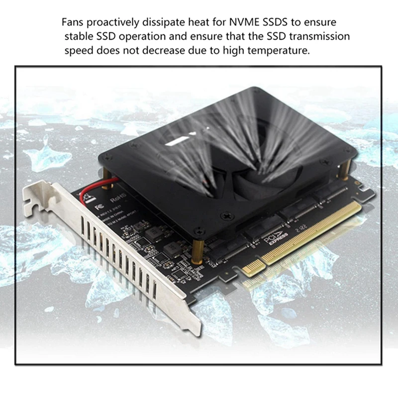 2X PCIEX16 NVME M2 MKEY SSD RAID Dizisi Genişleme Adaptörü Kartı Anakart PCIE Bölünmüş Kart