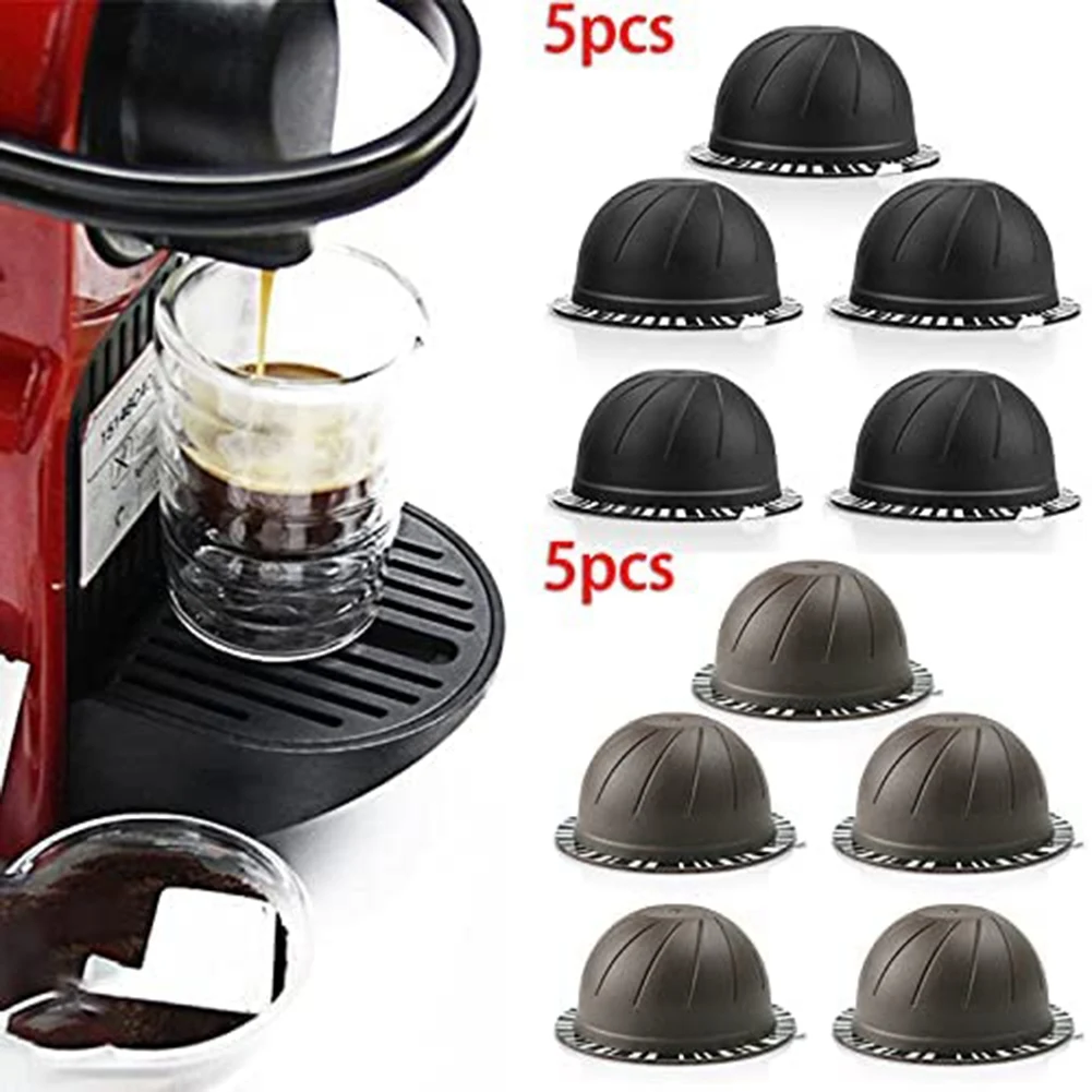 5 ADET Kullanımlık Kahve Kapsül Nespresso Vertuo Vertuoline Doldurulabilir Bakla 230ML