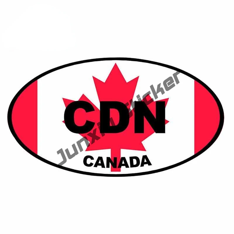 Yaratıcı Çıkartmalar Kanada Bayrağı Çıkartması Yuvarlak Kanada Sticker Vinil Çıkartması Kanada Akçaağaç Araba Motosiklet Logosu Çıkartması Tutkal Sticker KK
