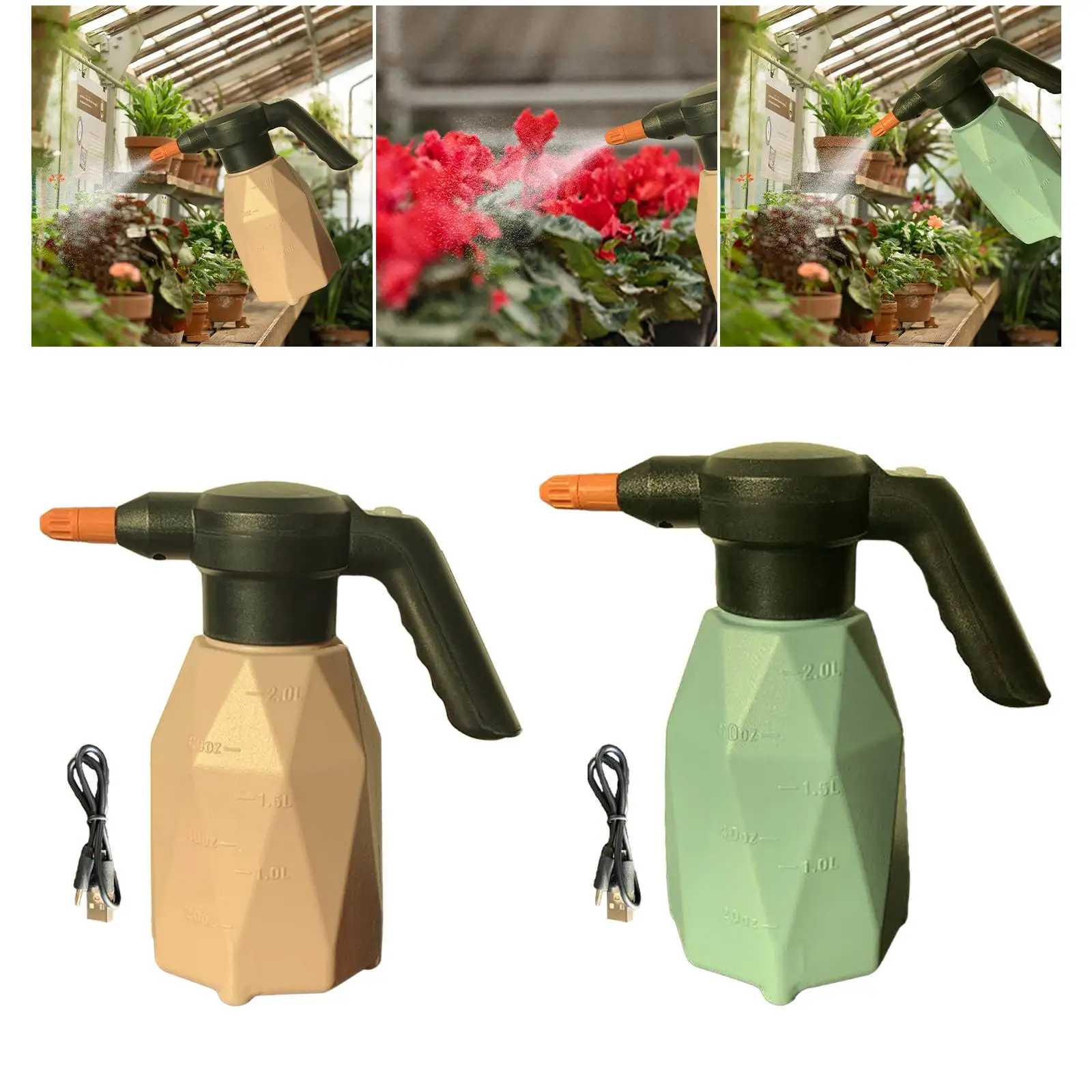 Elektrikli Püskürtücü Kullanımı kolay Dayanıklı Elektrikli Sprey Şişesi Bahçe Ev Temizlik Sulama Çiçek Araç Yıkama