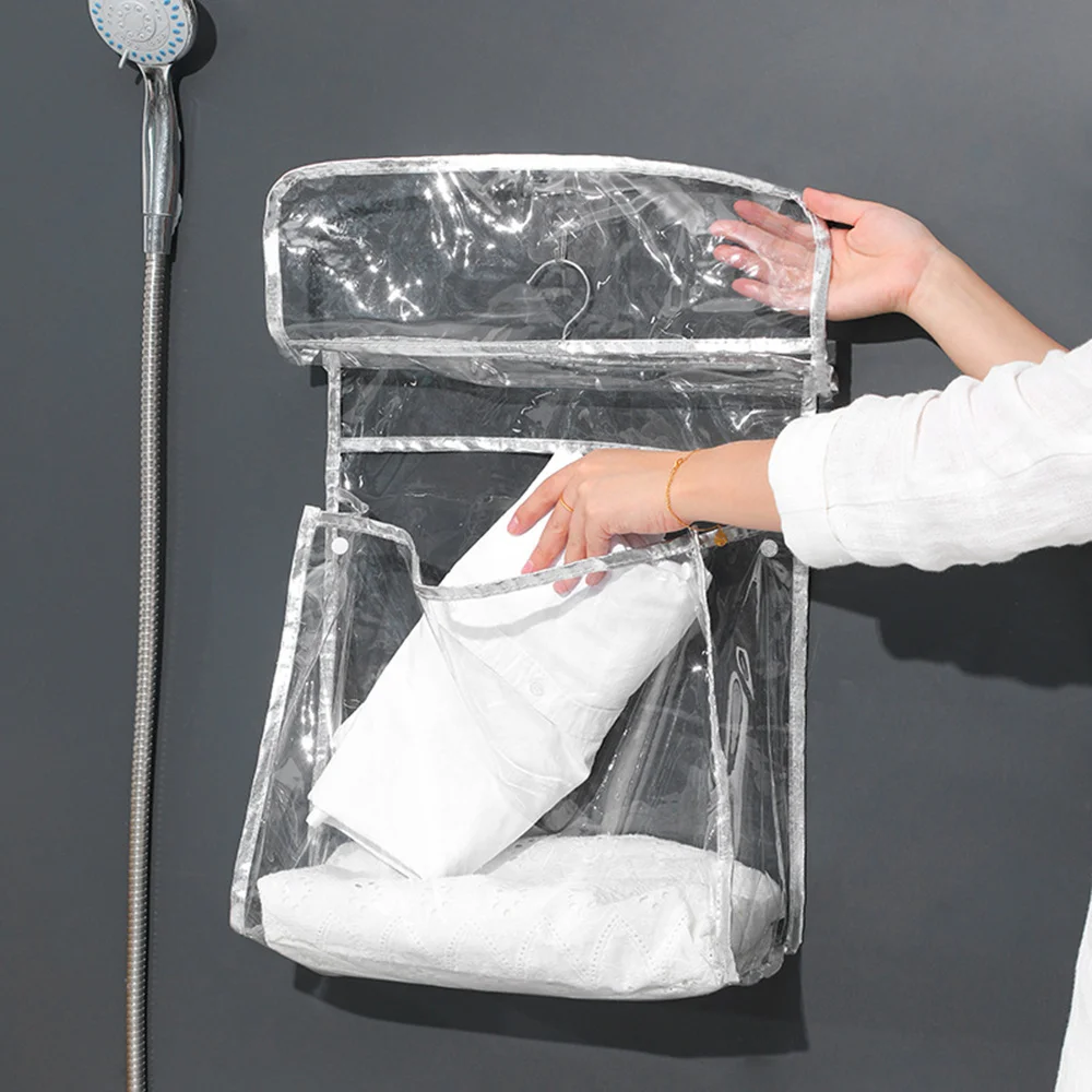Banyo Su Geçirmez Makyaj Çantası Duvar Asılı Organizatör PVC saklama çantası duş havlusu Elbise Organizatör Dolap kıyafet depolama Çanta