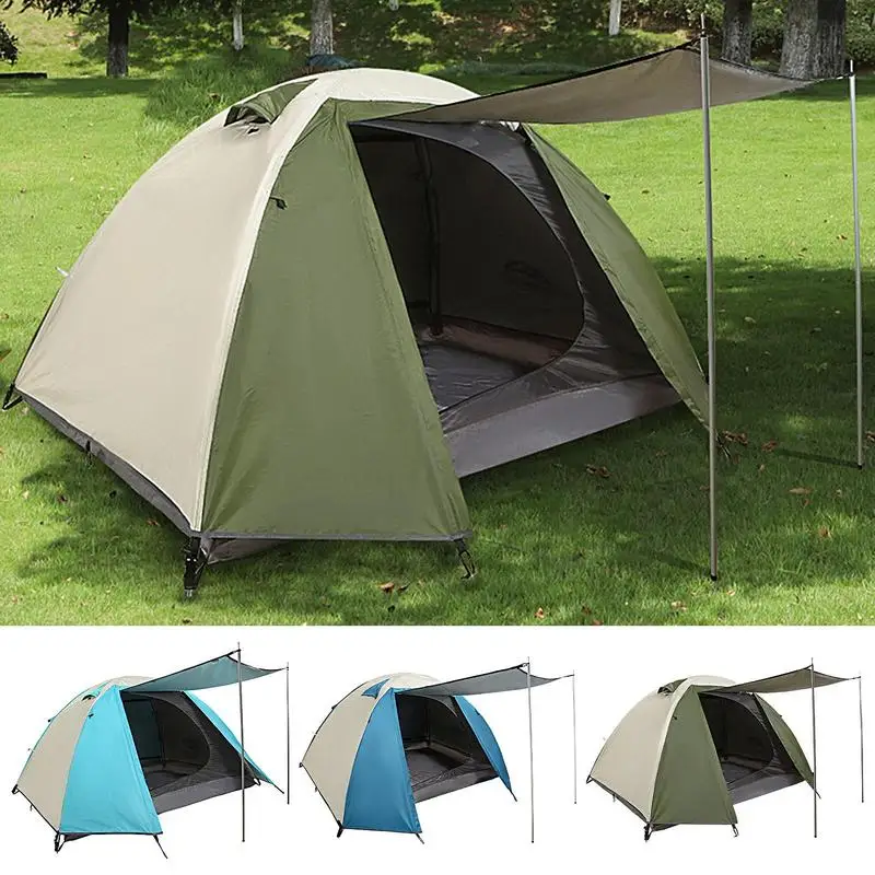 Kamp kubbe çadır Çift Katmanlar Sırt Çantasıyla Çadır Hafif 2 Kişi İçin Kolay Kurulum Arka Bahçe Çadırı güneşten koruyan tente kamp çadırı