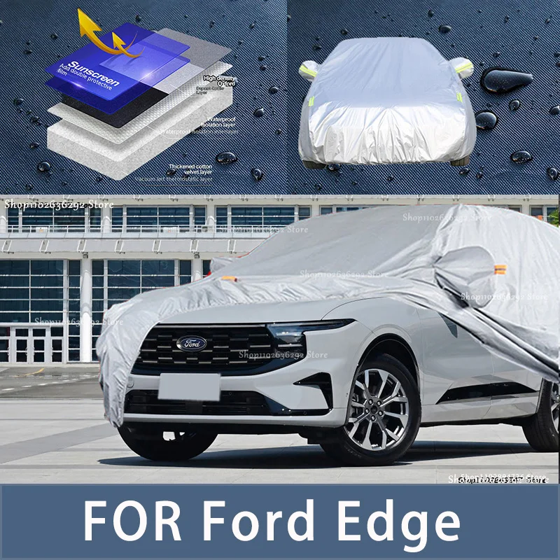 Ford Kenar için Açık Koruma Tam Araba Kapakları Kar Örtüsü Güneşlik Su Geçirmez Toz Geçirmez Dış Araba aksesuarları