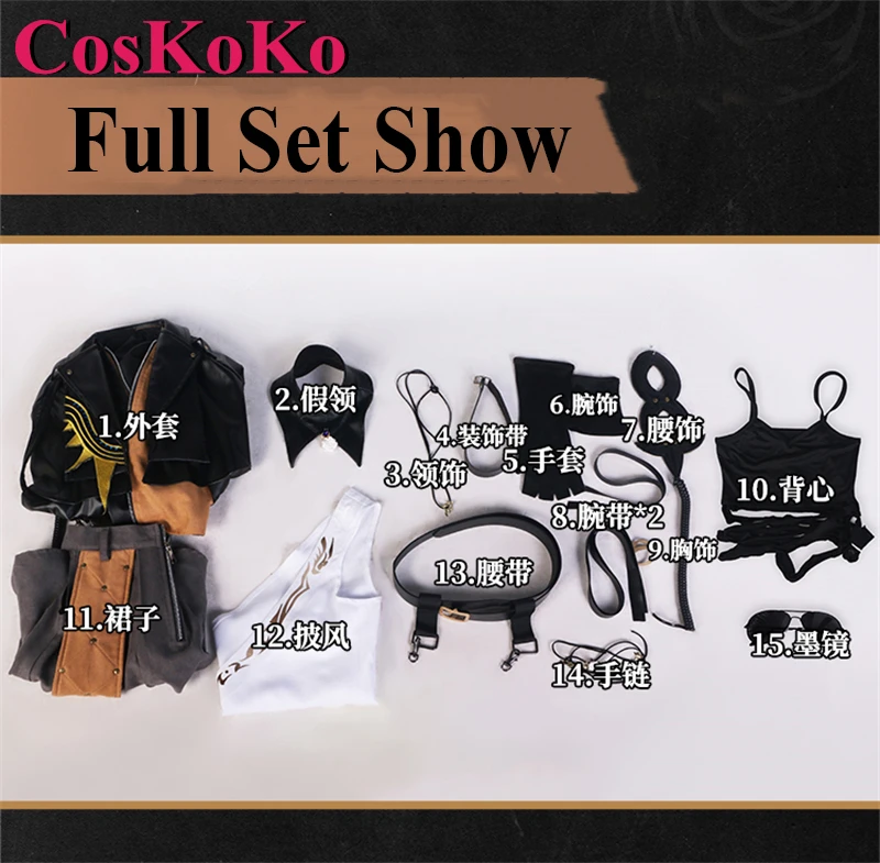 CosKoKo Kefaret Cosplay Anime Oyunu Arknights Kostüm 2023 Fonolojik Sinestezi Üniforma Kadın Parti Rol Oynamak Giyim XS-XL
