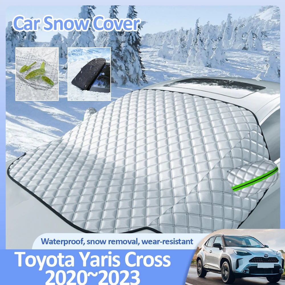 Kar Örtüsü Toyota Yaris için Çapraz XP210 AC200 2020 2021 2022 2023 araç ön camı Kış Buz Protecti Kapakları Dış Aksesuarlar