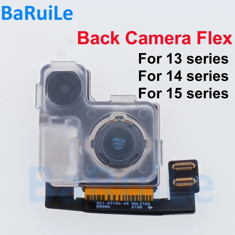 BaRuıLe 1 adet Arka Kamera Flex Kablo iPhone 12 13 Pro Max 14 Artı 15 Mini Büyük Arka Ana Kamera Lens Şerit Parçaları Değiştirin