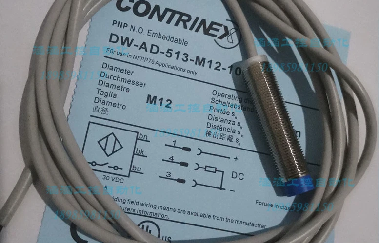 Yeni konnektör su geçirmez sensör yakınlık anahtarı DW-AD-513-M12-10 511-512-514