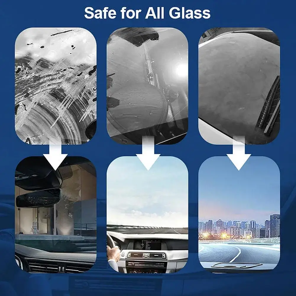 Araba Cam Yağ Filmi Sökücü Pencere Temizleyici Cam Parlatma Bileşik Su Leke Çıkarma Macunu Anti-yağmur Araba Ev