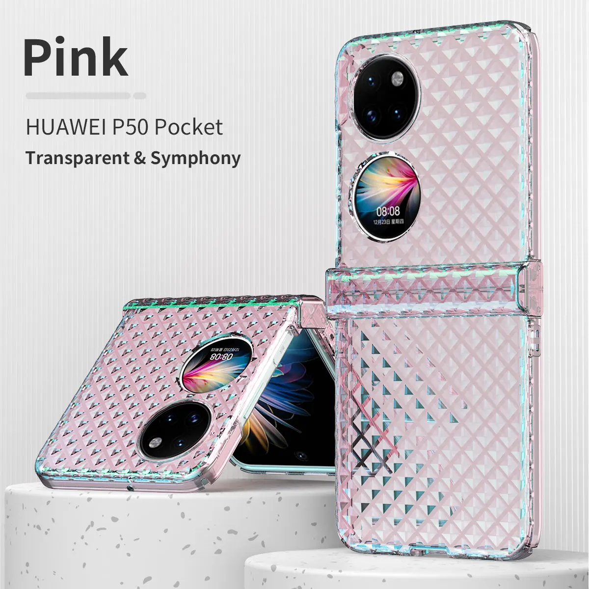 Huawei P50 Cep Telefonu Kılıfı için Lüks senfoni Şeffaf Kılıfları Huawei P50 Cep Koruyucu Darbeye Coque çapa