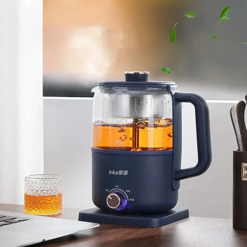 1.2 L çay makinesi Siyah çay Pu'er cam buhar demlik otomatik ısı yalıtımı buharlı kaynatma demlik sağlık Pot ısıtma Pot 220V