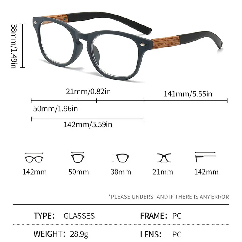 Ultralight Anti-mavi ışık Presbiyopi Gözlük Spor okuma gözlüğü Erkekler Kadınlar Uzak Görüş Optik Gözlük Diopters + 0 İla + 4.0