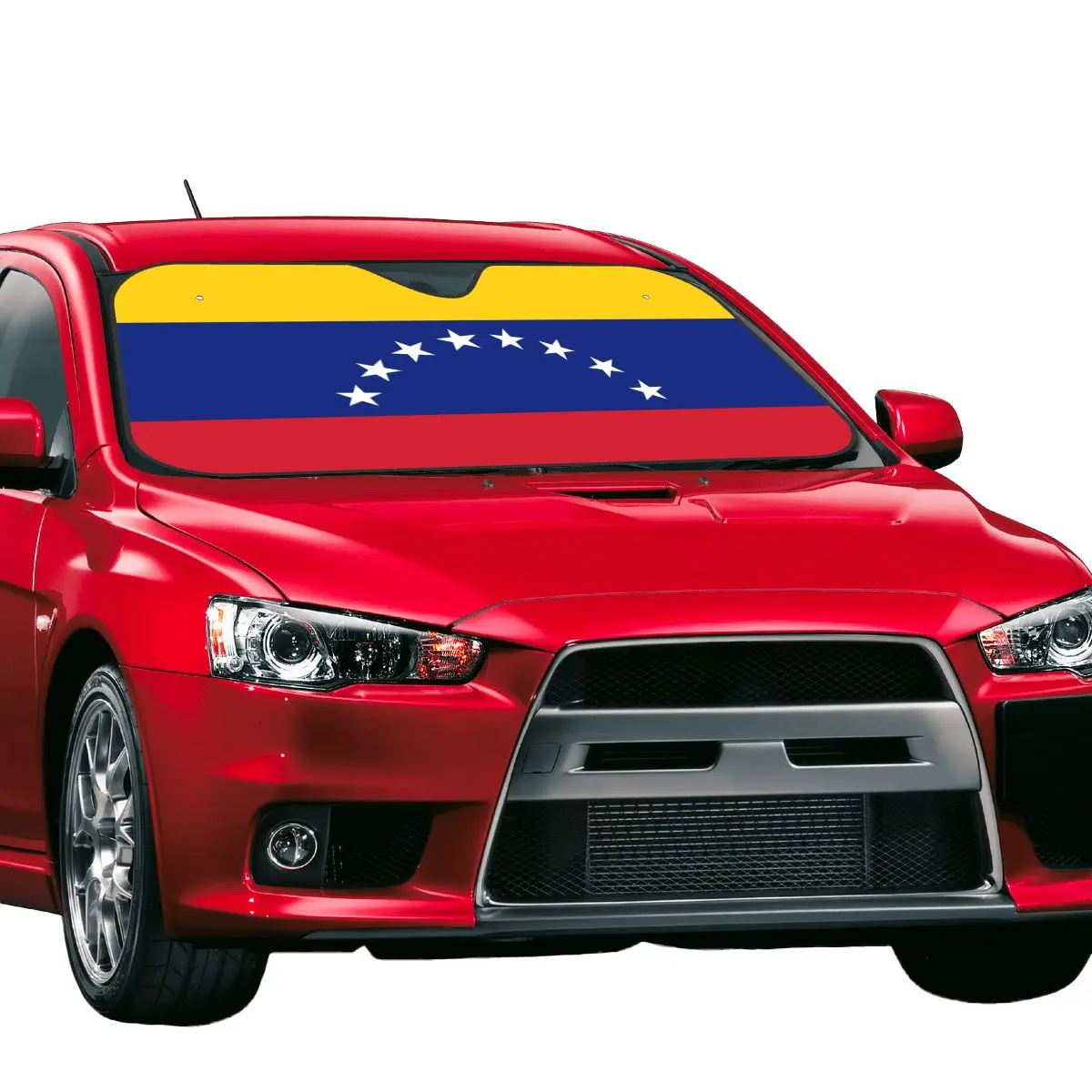 Venezolana Katlanabilir Güneşlik Ön Cam 76x140cm Venezuela Bayrağı Alüminyum Folyo Araba Pencere Cam Kapak Ön Cam Kapak