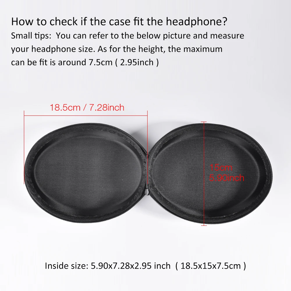 BlueWow Kulaklık Kılıfı Oval saklama çantası Siyah Dijital Şarj Kulaklık saklama çantası Sennheiser sihirli ses kulaklık