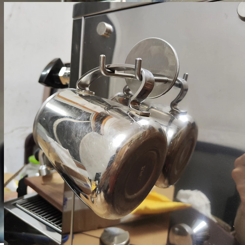 1 Adet espresso makinesi Kolu Duvara Monte Depolama Rafı paslanmaz çelik dirsek İçin Uygun 51mm/53mm / 54mm / 58mm Kahve Kolları