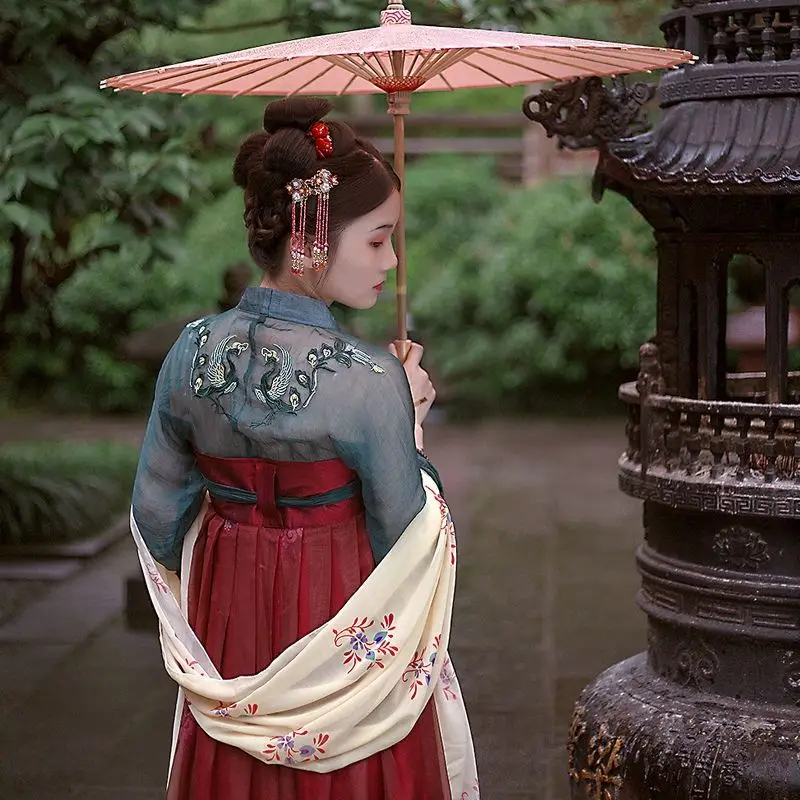 2024 Çin tarzı hanfu elbise kadınlar antik oryantal geleneksel hanfu seti kadın peri ruqun hanfu cosplay kostüm kıyafet a346