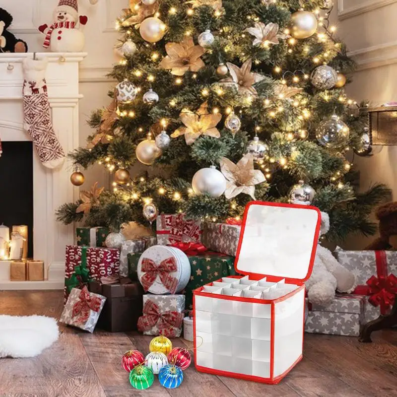 64 Izgara Noel top süsleme Depolama Tatil Dekorasyon Tutucu Organizatör Noel Top Dekor Saklama Kabı Yatak Odası İçin